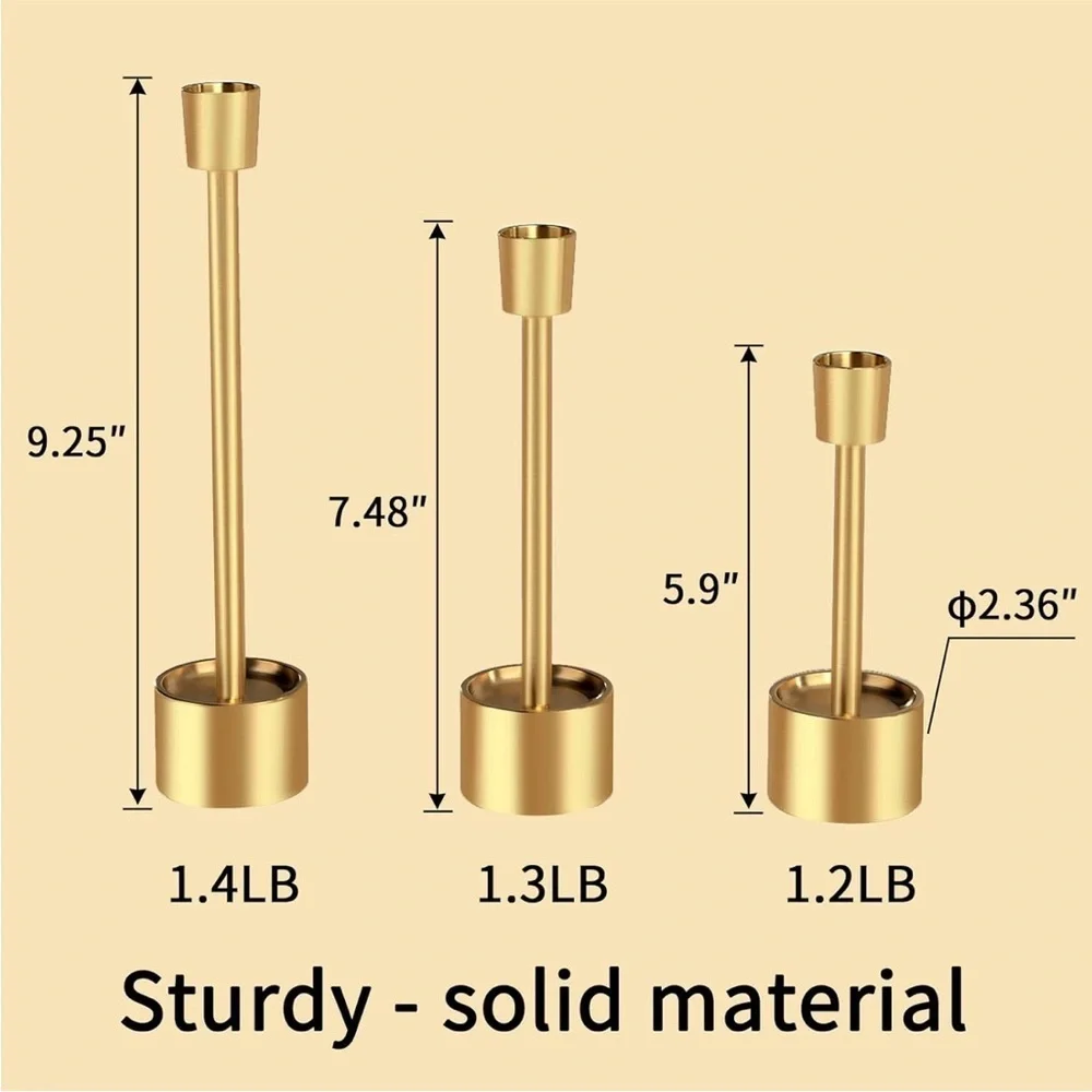6 Packs Small Taper Candle Holders Candlestick Holder Stable Base Stand 047